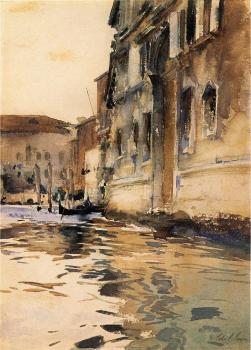 約翰 辛格 薩金特 Venetian Canal, Palazzo Corner